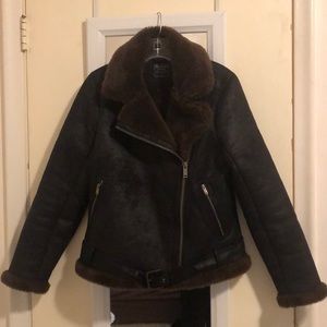 Vegan shearling jacket